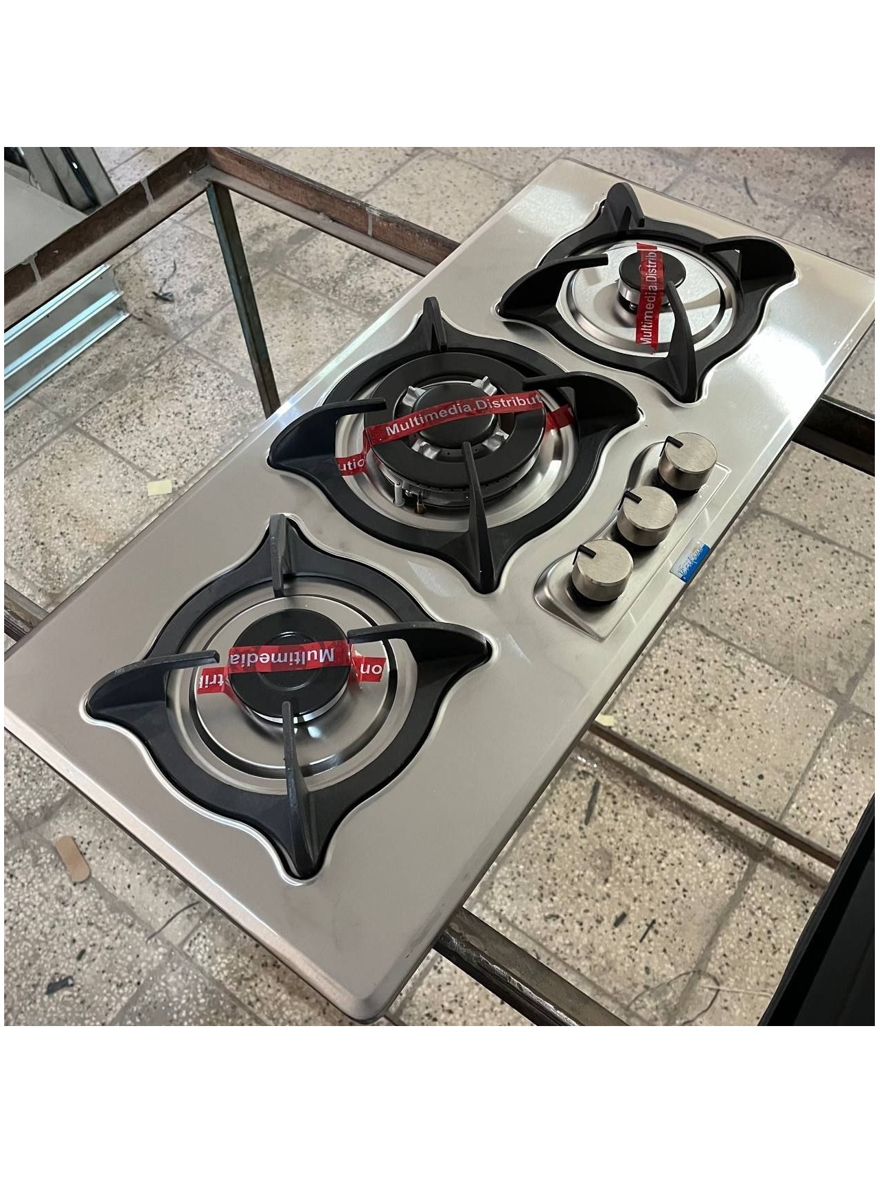 اجاق گاز استیل سه شعله توبینو مدل پایسادنی ترموکوپل