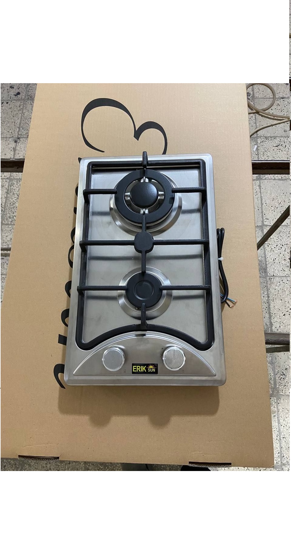 اجاق گاز صفحه ای دو شعله استیل توبینو ترموکوپل