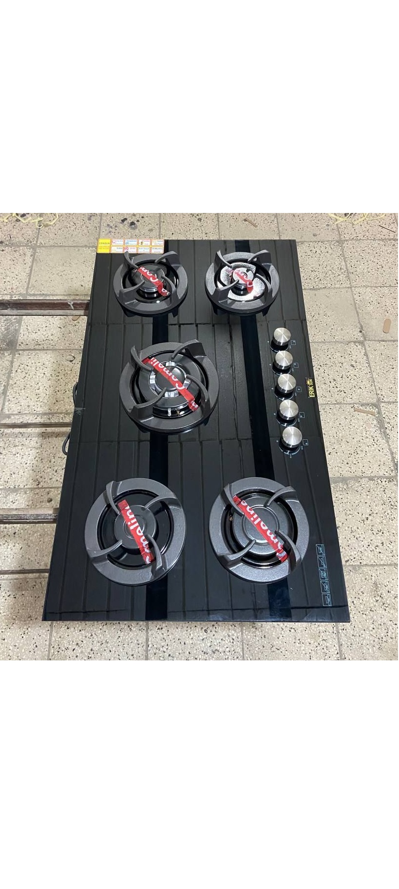 اجاق گاز صفحه شیشه ای توبینو مدل J4 ترموکوپل مشکی