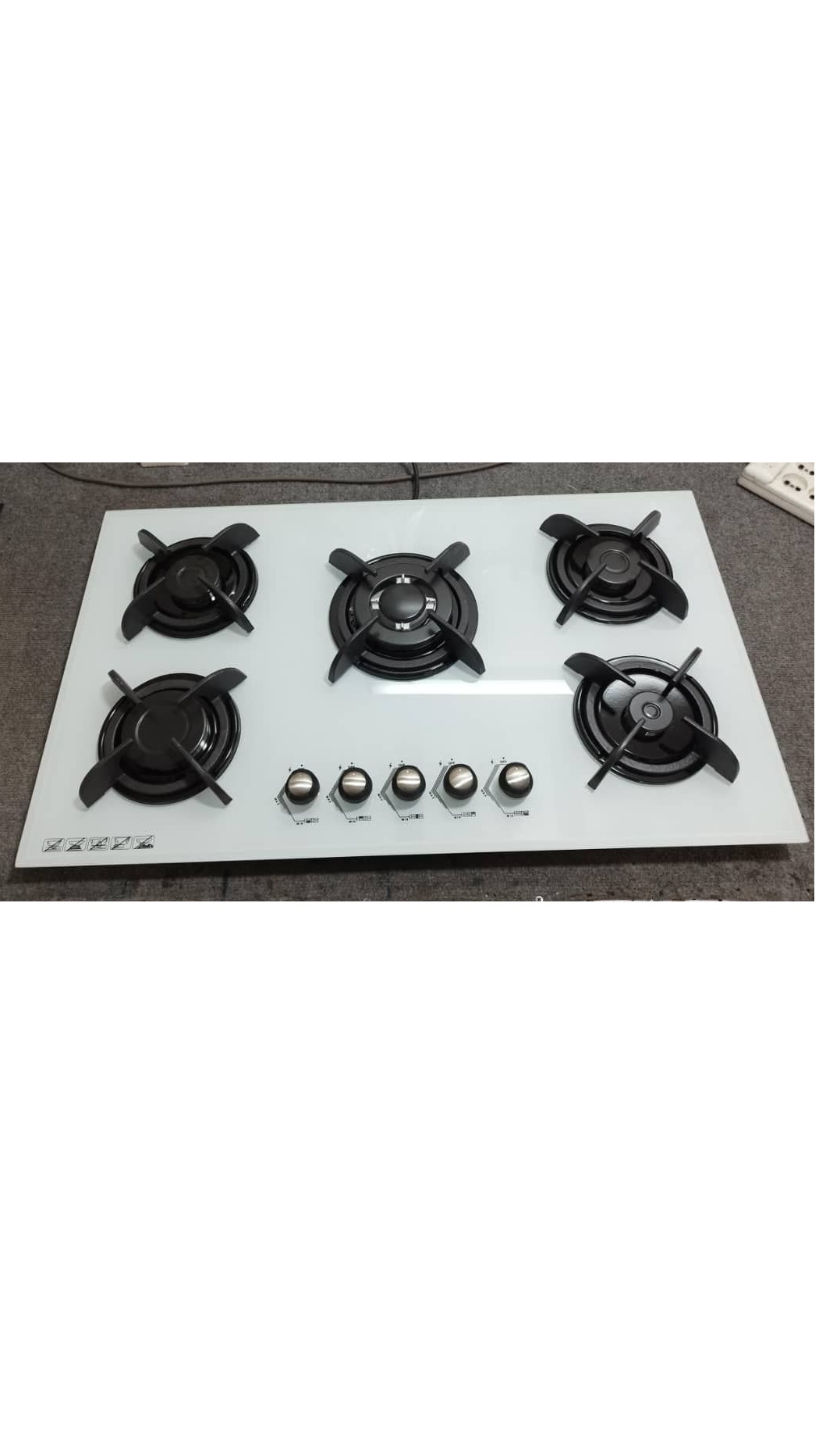 اجاق گاز صفحه ای شیشه ای توبینو مدل کنی سفید ترموکوپل