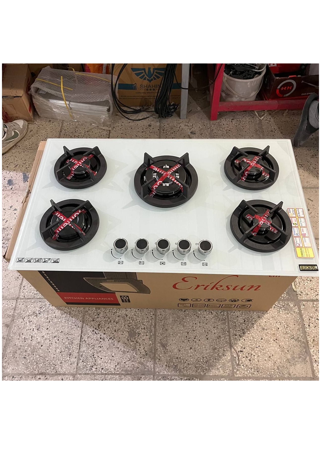 اجاق گاز صفحه ای توبینو اخوانی سفید ترموکوپل