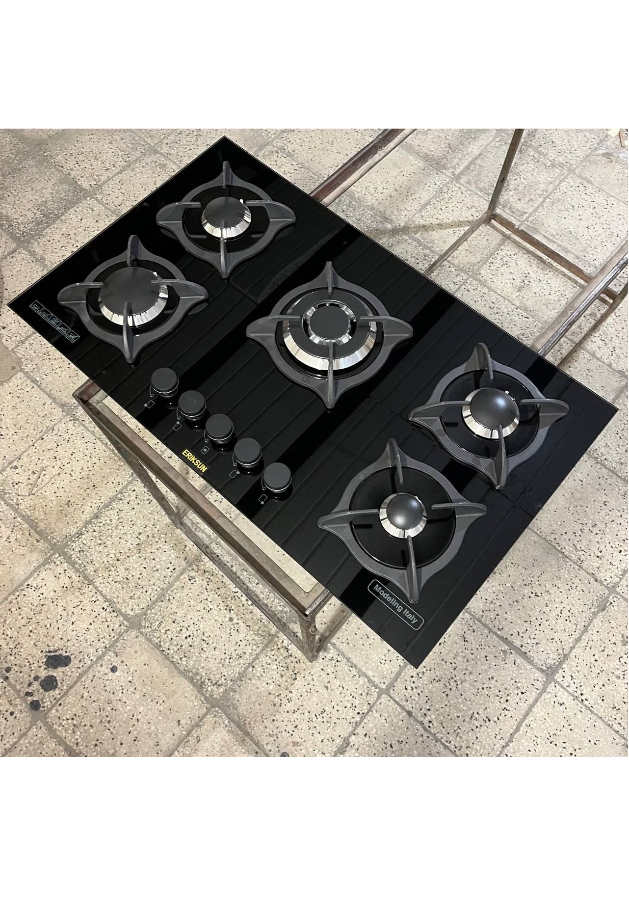 اجاق گاز صفحه شیشه ای توبینو مدل پادیسانی قارچی مشکی ترموکوپل